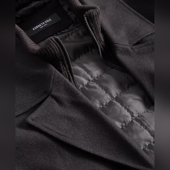 NWT Kenneth Cole Double-Breasted Bib Peacock - Black, size Medium - Picture 3 of 12